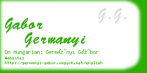 gabor germanyi business card